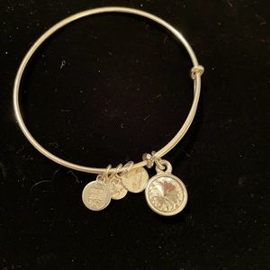 Alex and Ani Crystal Charm Slider Bangle Bracelet